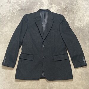 Club Room Blazer Mens Size 40R Wool Silk Cashmere‎ Charcoal Gray Single Breasted